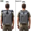 COR Surf Waterproof Dry Bag Backpack with Padded Laptop Sleeve Heavy Duty Roll-Top Pack (Dark Blue, 40L) view 4