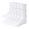 Hanes Girls' Uniform Crew Socks, Plain White Crew Socks, Knit Crew Socks for Girls, 10-Pairs view 1