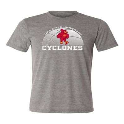 CornBorn Iowa State Tshirt - Premium Tri-Blend Iowa State Basketball with Cy - Gray - XL