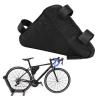 Yjcnelcr Waterproof Mountain Road Top Tube Front Frame Bag Bicycles Triple-Cornered Panniers Bag Cycling Holder Pouch Pack Cycling Frame Bags Top Tube Bag Triple-cornered Corner Bag Waterproof view 2
