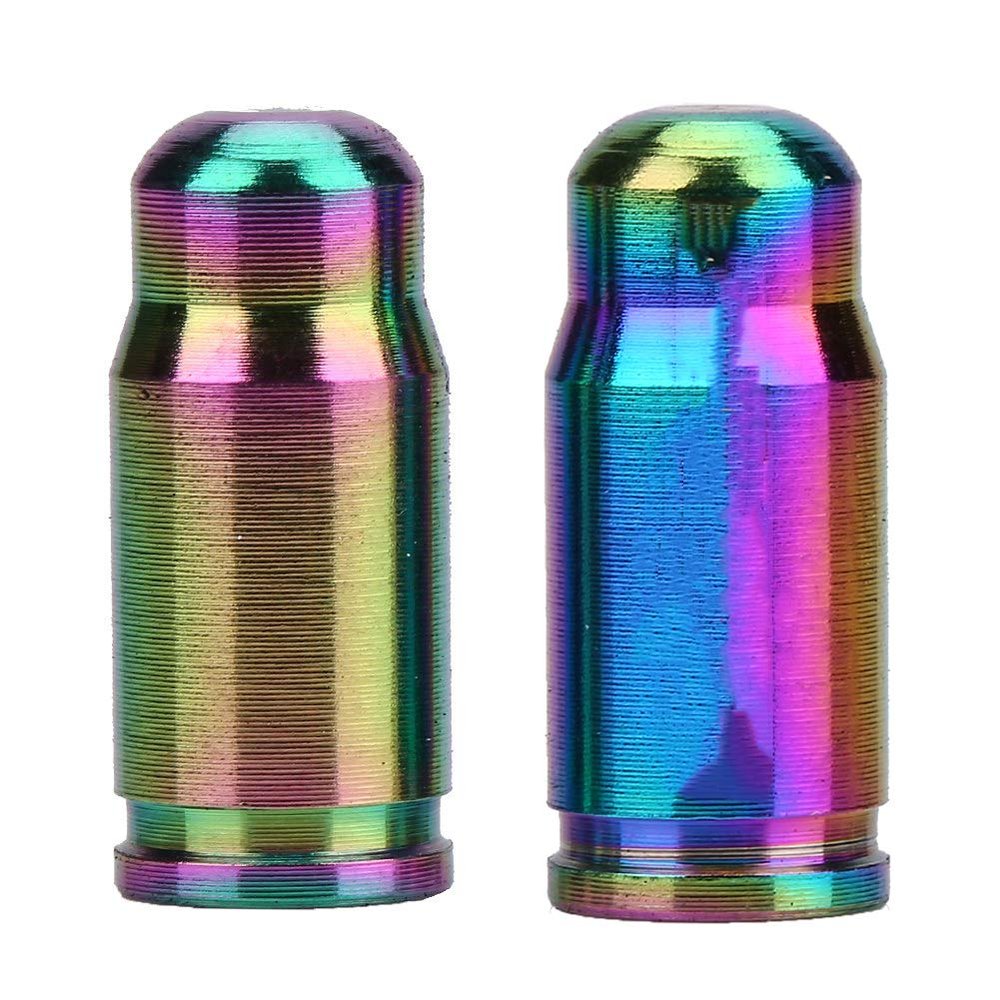 Metal Nozzle Vae Caps, Bike Vae Cap, Tyre Vae Dust Caps for Motorbike, Motain Road Bike Inner Tube Gas Nozzle(Dazzle Color)