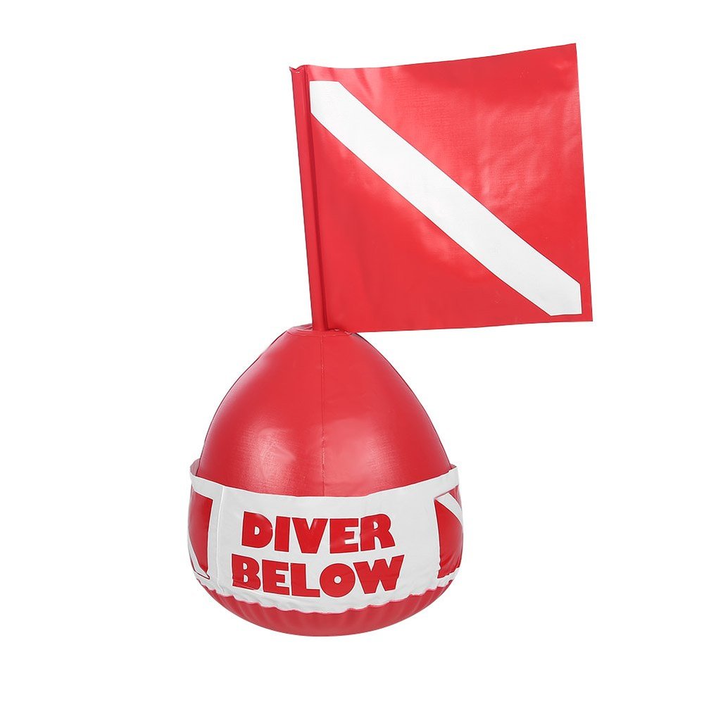 QANYEGN Inflatable Dive Buoy with Flag, Inflatable Floater Dive Bouy, Rod Buoy Float for Diving, Scuba Diving, Dive Flag