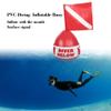 QANYEGN Inflatable Dive Buoy with Flag, Inflatable Floater Dive Bouy, Rod Buoy Float for Diving, Scuba Diving, Dive Flag view 2