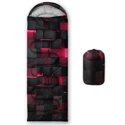 Sleeping Bags for Adults and Kids3D Printing Camping Sleeping Bag for Girls Boys Lightweight Waterproof Cold/Warm 3-SeasonOutdoor Travel with Compression Bags