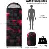 Sleeping Bags for Adults and Kids3D Printing Camping Sleeping Bag for Girls Boys Lightweight Waterproof Cold/Warm 3-SeasonOutdoor Travel with Compression Bags view 2
