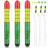 QualyQualy Fishing Floats 3PCS Weighted Catfish Pole Floats, High Visibility Wood Pole Fishing Float for Catfish Pike view 1