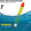 QualyQualy Fishing Floats 3PCS Weighted Catfish Pole Floats, High Visibility Wood Pole Fishing Float for Catfish Pike view 4