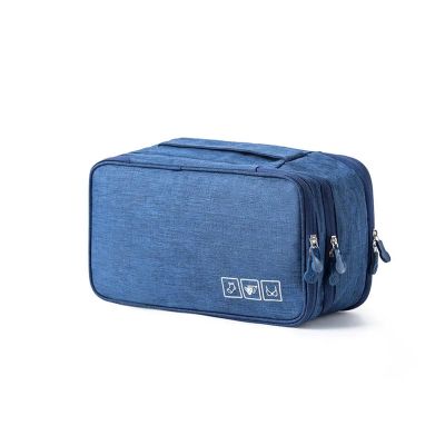 ACKNVHRO Travel Organizer Underwear Storage Bag Travel Bra Organizer Women Men Socks Cosmetics Clothes Pouch Stuff Goods Accessories Supplies Products (Color : Navy)