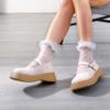 Miaband Ruffle See Through Socks Dot Lace Sheer Socks Tulle Cool Mesh Ankle Sock for Women 2 Pairs (US, Alpha, One Size, Regular, Regular, Ruffle) view 2