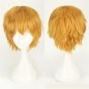 Prettybuy Unisex Anime Short Yellow Cosplay Wig With Bangs for Women Men Heat Resistant Synthetic Fluffy Layered Halloween Christmas Costume Party Hair Wig view 1