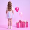 DXTON Girls Tutu Skirt Rainbow Toddler Tulle Ballet Dance Skirt for 2-8 Years SK276,8T view 4