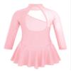 Agoky Kids Girls Mesh Splice Roller Figure Skating Dress Lyircal Dancewear Ballet Gymnastics Leotard Dancing Costume Pearl Pink A 4 Years view 2