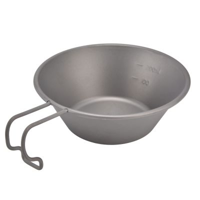 flexman Portable Dinnerware, Ultralight Camping Picnic Bowl with Folding Handle, Camping Cookware for Traveling, Picnic, Hiking