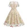 Mini Dress for Women Floral Embroidered Long Sleeve Bodycon Party Dress Sexy Mesh Sheer Fitted Evening Dresses view 1