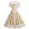 Mini Dress for Women Floral Embroidered Long Sleeve Bodycon Party Dress Sexy Mesh Sheer Fitted Evening Dresses view 2