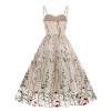 Mini Dress for Women Floral Embroidered Long Sleeve Bodycon Party Dress Sexy Mesh Sheer Fitted Evening Dresses view 3