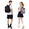 ZORFIN 26L Black Backpack for College, and Travel: Water Resistant Bookbag view 2