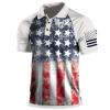 NineFit Basics Mens 4th of July Shirts Big and Tall Plus Size Tee Button Down Shirts Camisas American Flag Patriotic Tshirts Fourth of July Golf Shirts for Men Bowling Shirts for Men Funny White 3X-Large view 1
