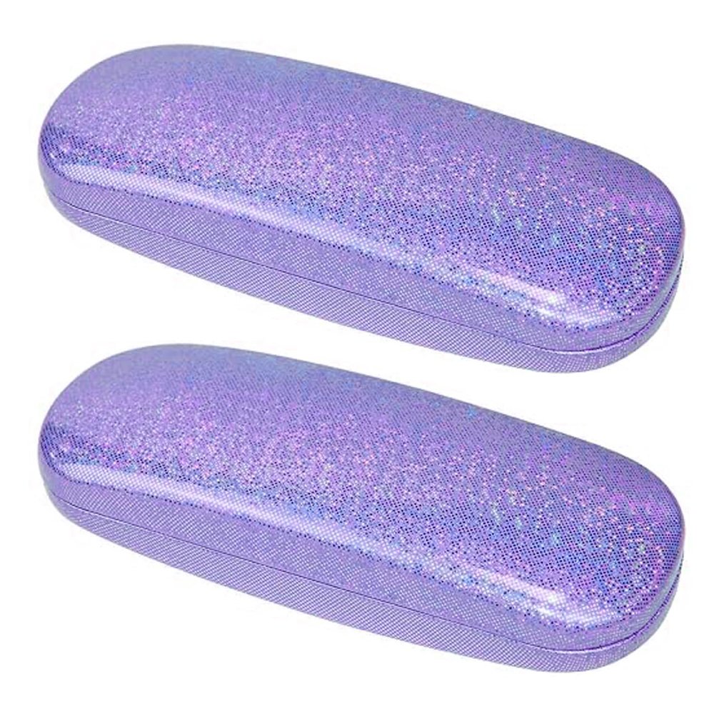 ABAJI 2 PCS Eyeglasses Case Kids Students Reading Glasses Organizer Hard Shell Lint Lining Snap Close Men Women Boys Girls