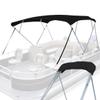 Seapisode 4 Bow Bimini Tops for Boat, 600D Fade and Crack Resistant Bimini Top Cover, Matte Square Support Poles, Black 8'L 54" H 4 Bow 8'L 54" H 85"-90" W view 1