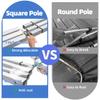 Seapisode 4 Bow Bimini Tops for Boat, 600D Fade and Crack Resistant Bimini Top Cover, Matte Square Support Poles, Black 8'L 54" H 4 Bow 8'L 54" H 85"-90" W view 2