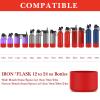 Linkidea Water Bottle Sleeve, Silicone Boot Compatible with IRON FLASK Wide Mouth 14oz/18oz/22oz, Narrow Mouth 12oz/16oz/20oz/24oz, Red, 2 Pack view 3