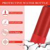 Linkidea Water Bottle Sleeve, Silicone Boot Compatible with IRON FLASK Wide Mouth 14oz/18oz/22oz, Narrow Mouth 12oz/16oz/20oz/24oz, Red, 2 Pack view 4