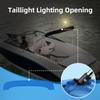 Seapisode 4 Bow Bimini Tops for Boat, 600D Fade and Crack Resistant Bimini Top Cover, Matte Square Support Poles, Blue 8'L 54" H 4 Bow 8'L 54" H 97"-103" W view 4