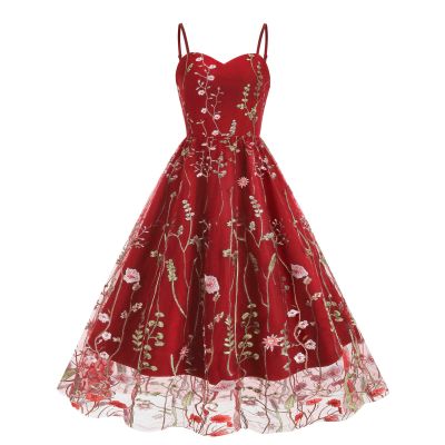 Mini Dress for Women Floral Embroidered Long Sleeve Bodycon Party Dress Sexy Mesh Sheer Fitted Evening Dresses