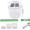 Peosaard Inflatable Solar Lantern, Solar Camping Lantern, 2PCS Waterproof Solar Camping Lantern with White LEDs, Portable Foldable Solar Lamp with Handle for Camping, Hiking, Travel, Backpacking view 2