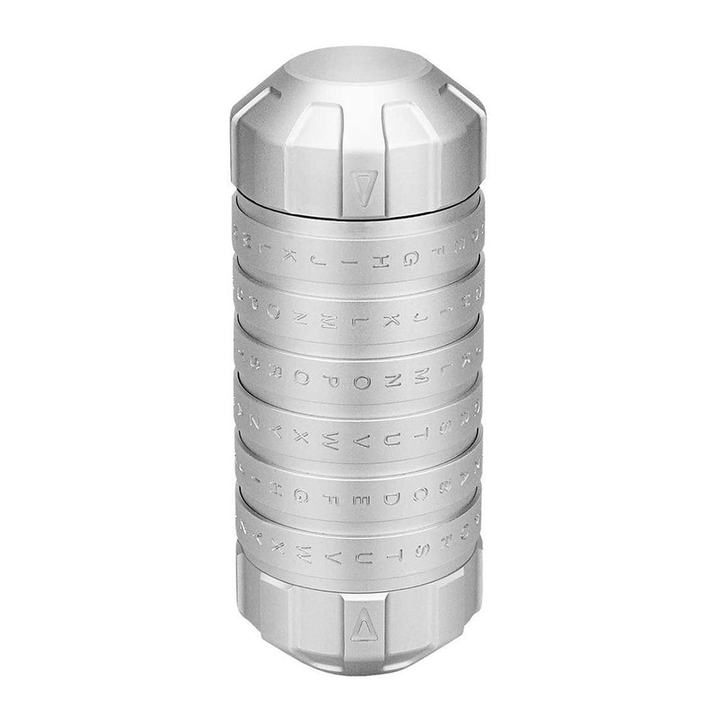 LANRU Mini Cryptex Code Lock Valentine's Day Delicate Interesting Romantic Birthday Gifts Silver