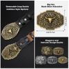 BISON DENIM Men's Western Cowboy Belt with Big Printed Engraved Buckle Strap Adjustable view 4