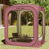 East Oak Screen House Tent Pop-Up, Portable Screen Room Canopy Instant Screen Tent 6 x 6 FT with Carry Bag for Patio, Backyard, Deck & Outdoor Activities, Dark Pink view 1