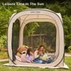 East Oak Screen House Tent Pop-Up, Portable Screen Room Canopy Instant Screen Tent 6 x 6 FT with Carry Bag for Patio, Backyard, Deck & Outdoor Activities, Dark Pink view 4