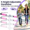 BELEEV V8 Scooters for Kids Ages 6+ with Light-Up Wheel & Stem & Deck, 2 Wheel Folding Scooter for Adults Teens, 4 Adjustable Height, Lightweight Sport Commuter Scooter, up to 220lbs (Galaxy Purple) view 4