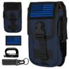 IronSeals Tactical Cell Phone Holster Pouch, Smartphone Pouch Phone Case Gadget Bag Molle Attachment Belt Holder Waist Bag for 4.7"-6.9" with US Flag Patch and Gear Clip for iPhone 17 Pro/16 Pro view 1