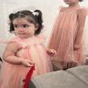 AGQT Baby Girls Tulle Tutu Dress Sleeveless Toddler Butterfly Print Back Tutu Dresses Birthday Party Gowns Wedding Layered Lace Holiday Mini Dress Summer Sundress Pink Orange Size 12-18 Months view 4
