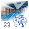 TUOYIBO Indoor Pool Safety Divider Rope and Float Line, Professional Swimming Lane Dividers - 3/5/7/9/10/12/15/18/20 m Long, for Commercial Competition/Water Park, Blue-White Buoy Ball (Color : Dia view 1