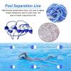 TUOYIBO Indoor Pool Safety Divider Rope and Float Line, Professional Swimming Lane Dividers - 3/5/7/9/10/12/15/18/20 m Long, for Commercial Competition/Water Park, Blue-White Buoy Ball (Color : Dia view 3