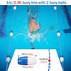 TUOYIBO Indoor Pool Safety Divider Rope and Float Line, Professional Swimming Lane Dividers - 3/5/7/9/10/12/15/18/20 m Long, for Commercial Competition/Water Park, Blue-White Buoy Ball (Color : Dia view 2