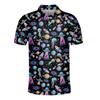 Alien Polo Shirts for Men Women, Funny Alien Shirt Men Short Sleeve, Space Polo Shirt, Mens Golf Polo Shirt view 1