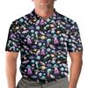 Alien Polo Shirts for Men Women, Funny Alien Shirt Men Short Sleeve, Space Polo Shirt, Mens Golf Polo Shirt view 4