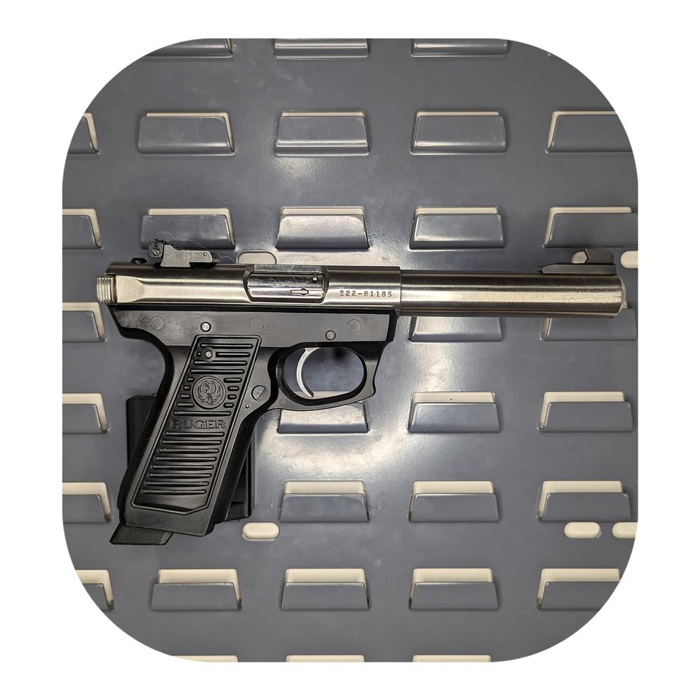 Hammy3DPrints Mount for Ruger Mark III/IV 22/45 - Secure It/Akro Mils | Pistol Holder Handgun Storage Rack (Facing Right, Plastic Panel)