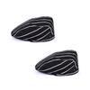 HFHungkeong 2Pcs Adjustable Chef Cap Kitchen Cooking Hat,Striped Black