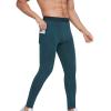 Hotfiary Men's Compression Pants Athletic Workout Running Tights Leggings Gym Basketball Baselayer Side Pocket Full Length view 1