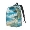 DRTGEDS Seashells On The Beach Backpack For Men Women, Canvas Shoulder Rucksack Carry-On Travel Backpack view 2