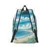 DRTGEDS Seashells On The Beach Backpack For Men Women, Canvas Shoulder Rucksack Carry-On Travel Backpack view 3