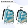 DRTGEDS Seashells On The Beach Backpack For Men Women, Canvas Shoulder Rucksack Carry-On Travel Backpack view 4