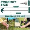 JaGely 20 Pcs 12 Inch Tent Stakes Screw in Camping Stake Heavy Duty Metal Spikes Ground Anchor Peg Blackish Green Threaded Tent Spikes with Hex Head Driver for Camping Garden Inflatable Outdoor view 2
