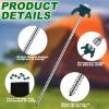JaGely 20 Pcs 12 Inch Tent Stakes Screw in Camping Stake Heavy Duty Metal Spikes Ground Anchor Peg Blackish Green Threaded Tent Spikes with Hex Head Driver for Camping Garden Inflatable Outdoor view 3